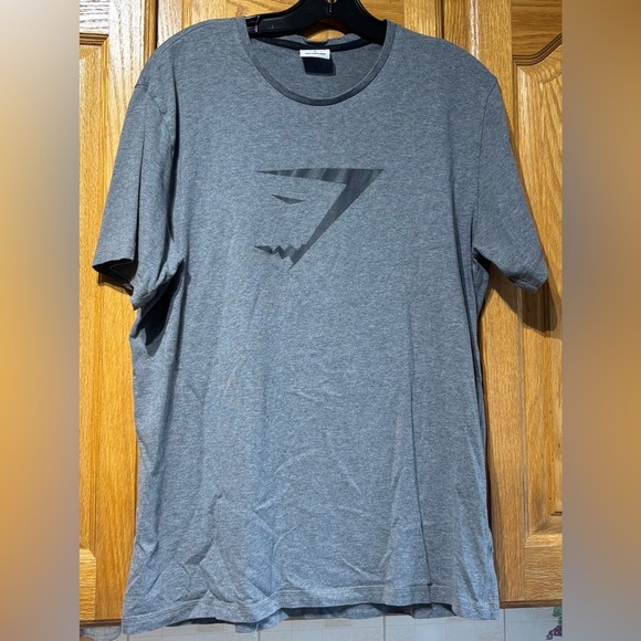 Gymshark Gray Big Logo T-Shirt Men’s Large - Picture 2 of 7